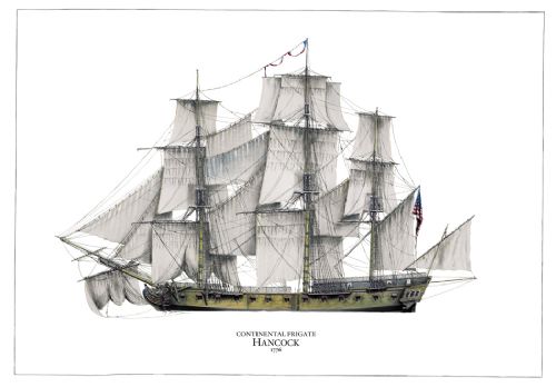 Continental Frigate Hancock 1776